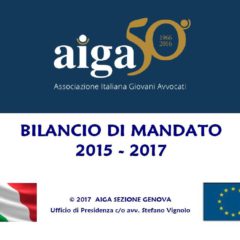 Bilancio di mandato AIGA Genova 2015-2017