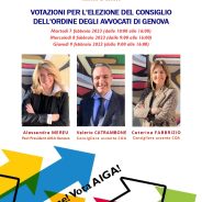 Elezioni Consiglio dell’Ordine degli Avvocati di Genova (7, 8 e 9 febbraio 2023)